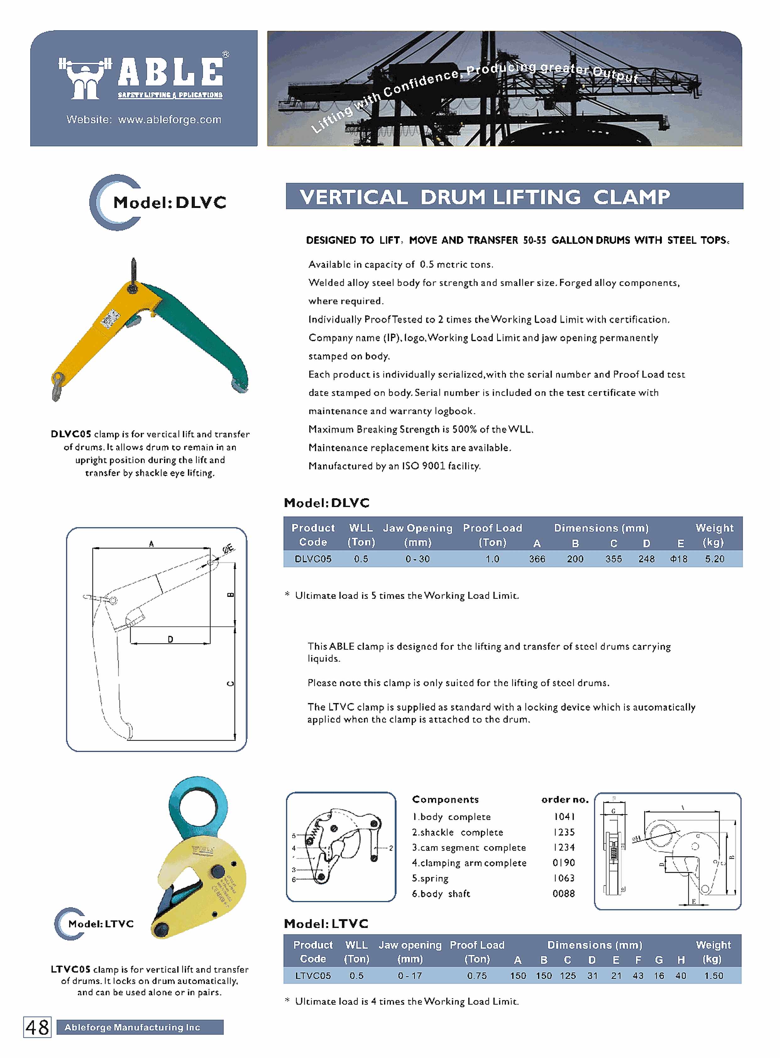 Vertical / Auto / Chain Drum Lifter — catalogue detail 1