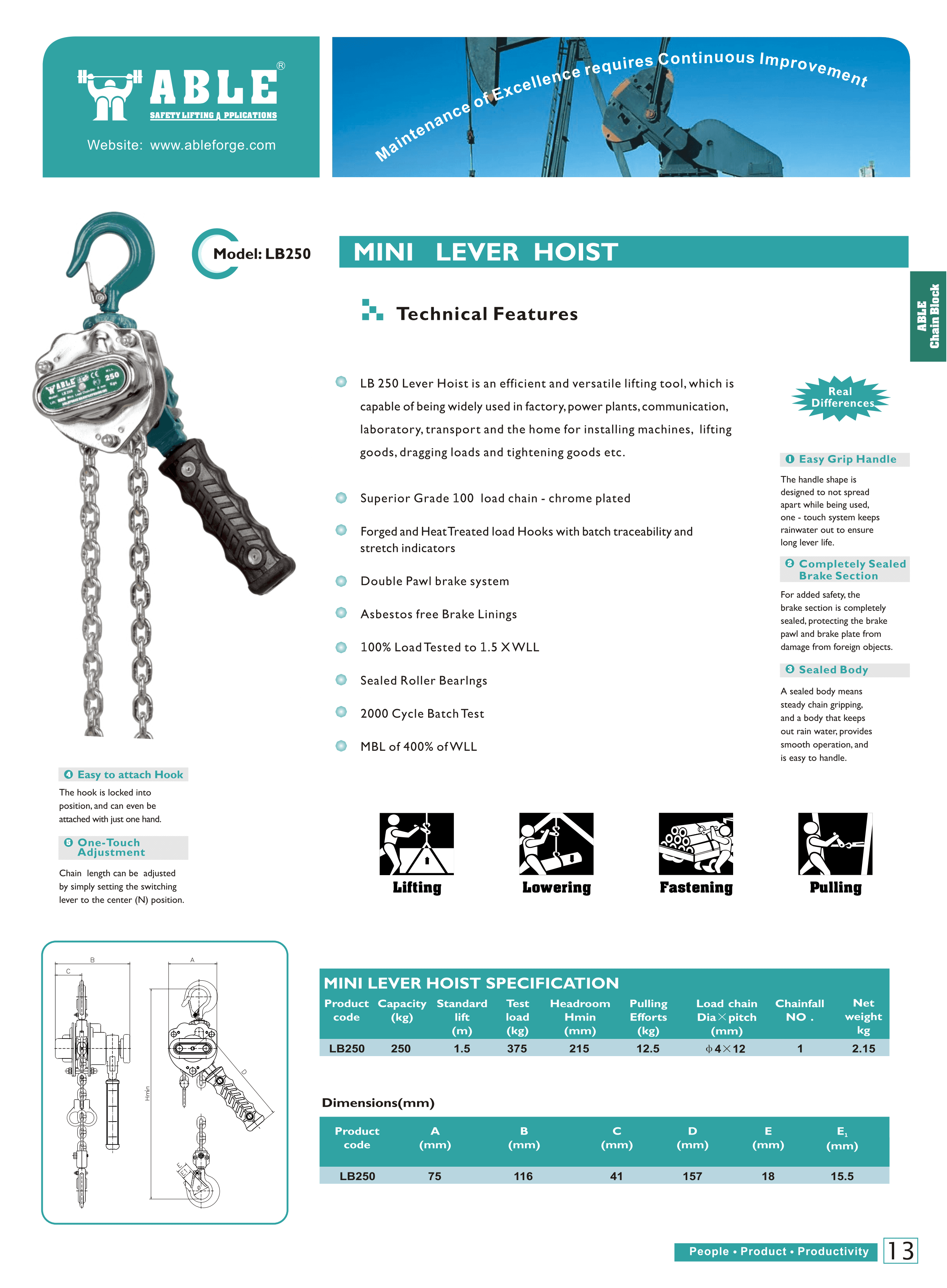Mini Chain Block — catalogue detail 2