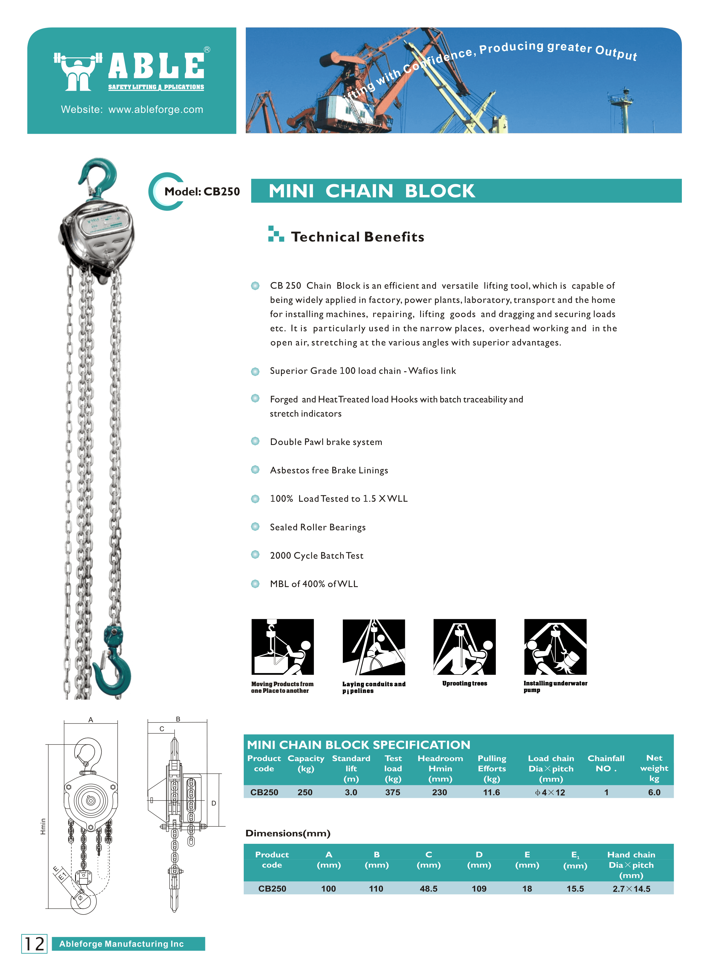 Mini Chain Block — catalogue detail 1